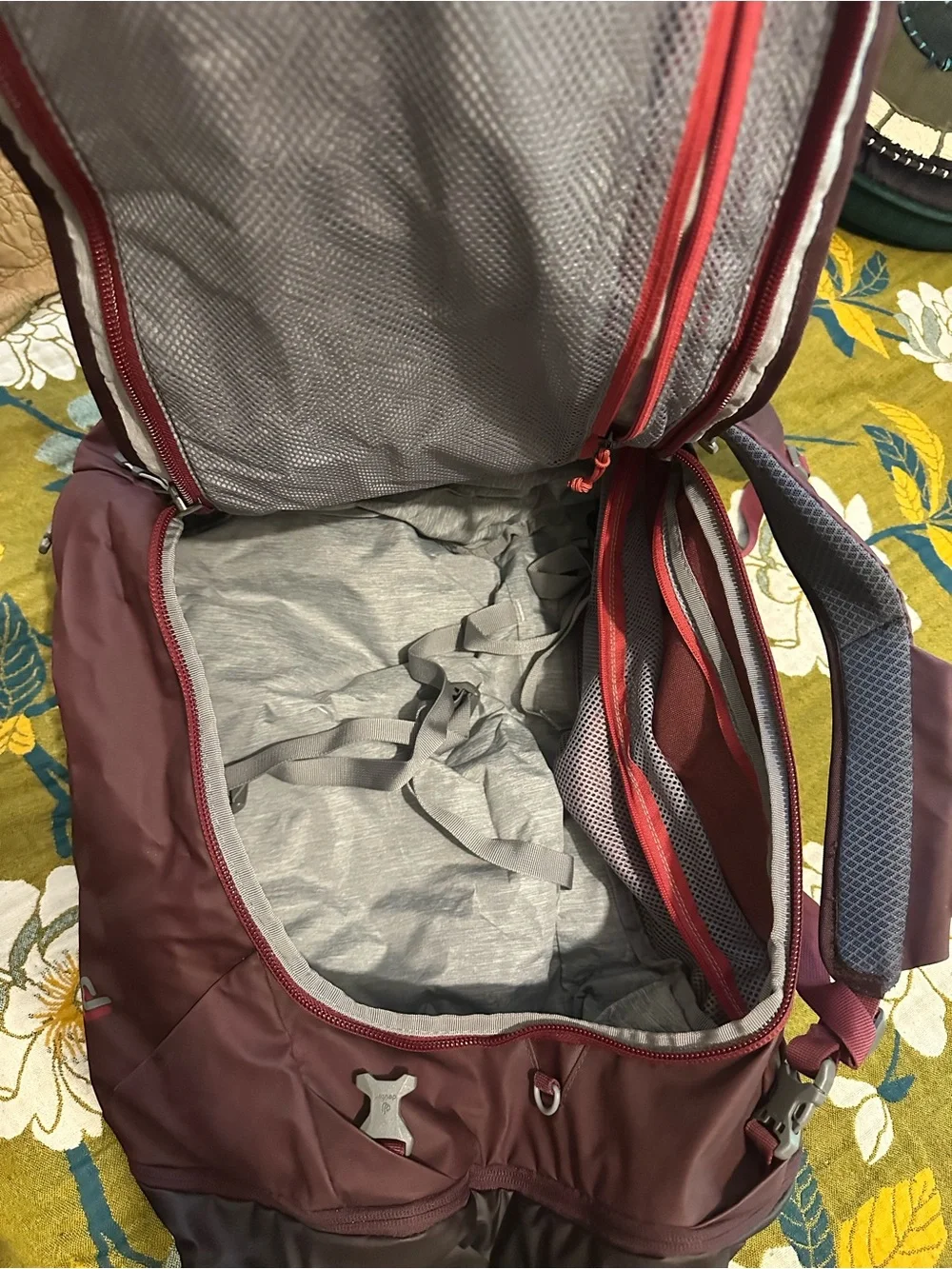 Burgundy Travel Backpack - Men's Carry Bag